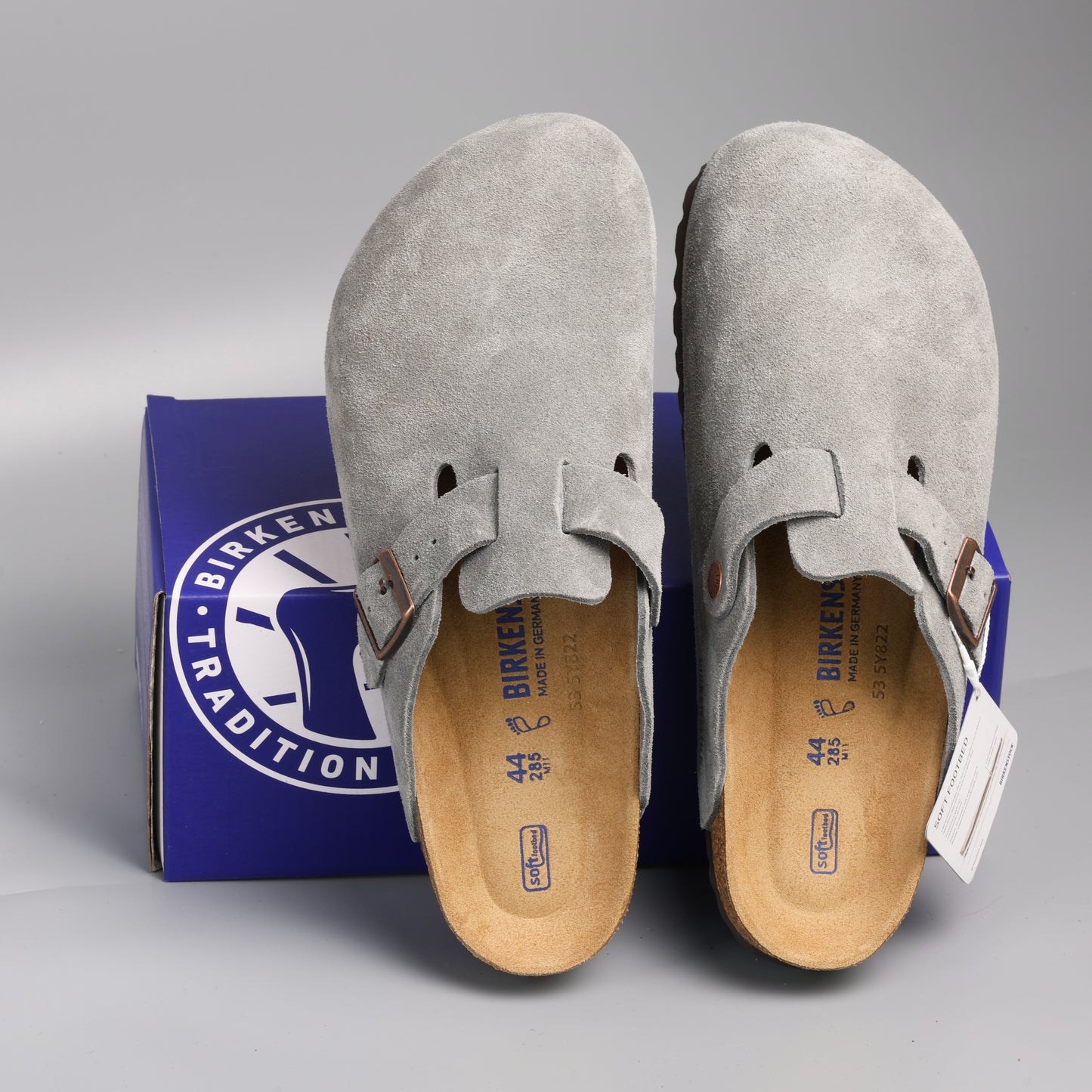 Boston Soft Footbed Gray Suede