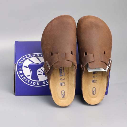 Boston Soft Footbed Dark Brown Oiled Leather