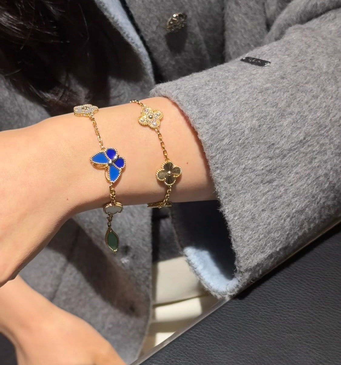 [GALE]LUCKY SPRING BUTTERFLY 5 MOTIF BRACELET
