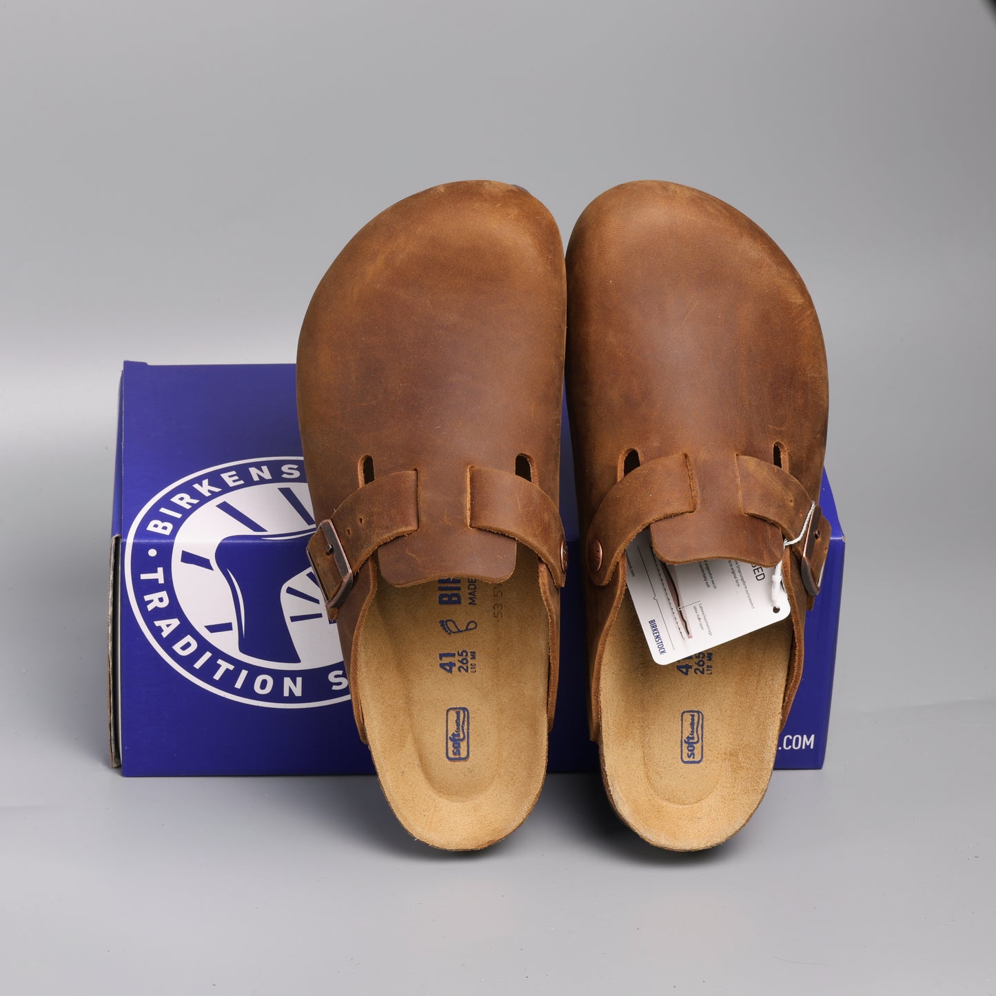 Boston Soft Footbed Cognac Oiled Leather