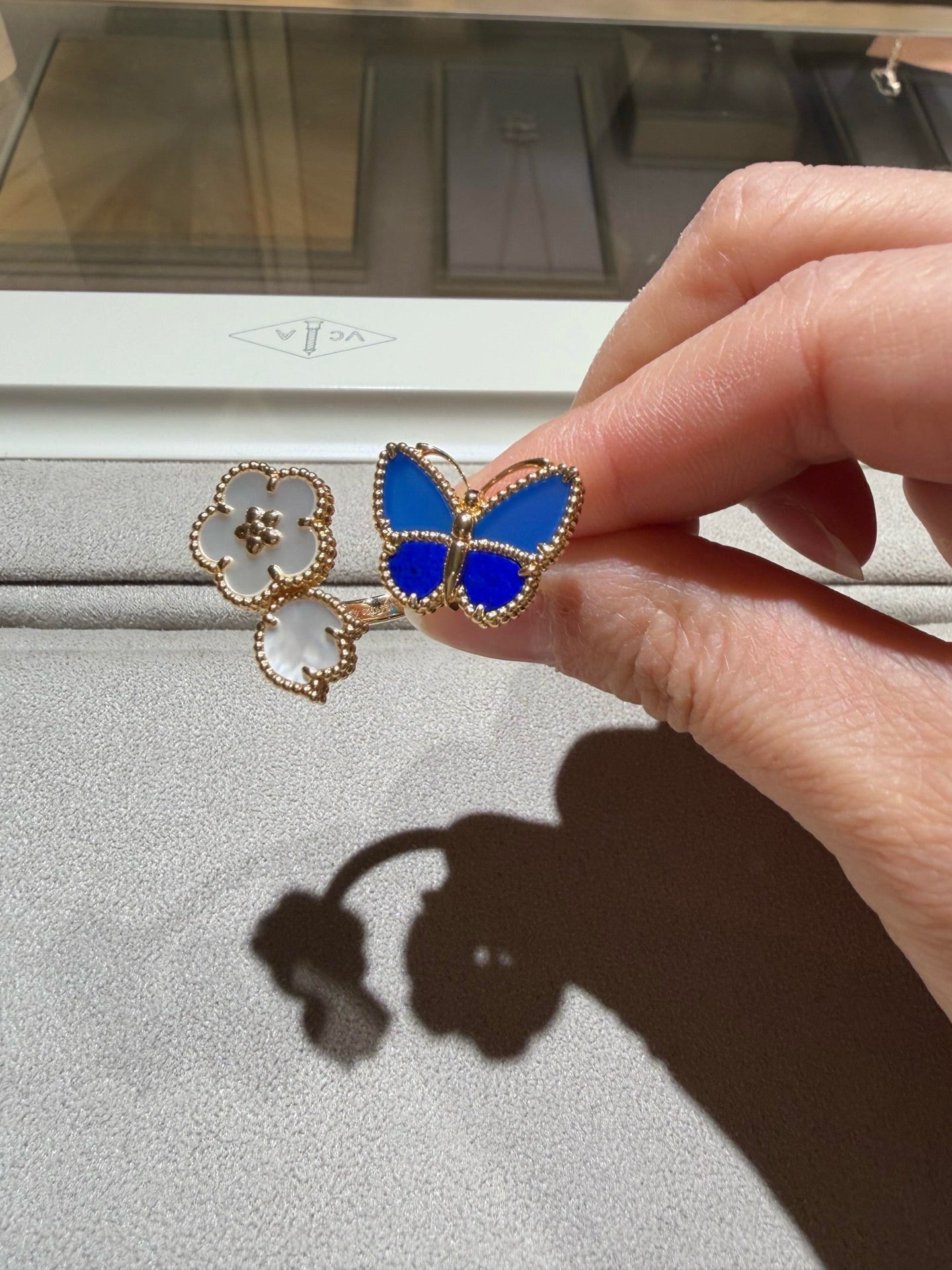 [GALE]LUCKY SPRING BUTTERFLY OPEN-FACE RINGS