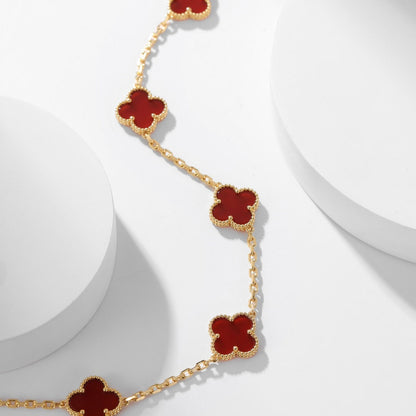 [GALE]CLOVER 10 MOTIFS CARNELIAN HALSKETTE