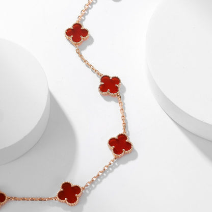 [GALE]CLOVER 10 MOTIFS CARNELIAN HALSKETTE