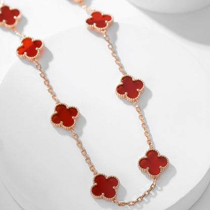 [GALE]CLOVER 10 MOTIFS CARNELIAN HALSKETTE