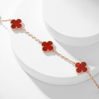 [GALE]CLOVER 10 MOTIFS CARNELIAN HALSKETTE