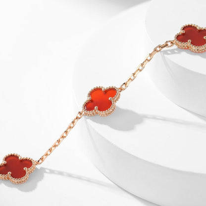 [GALE]CLOVER 10 MOTIFS CARNELIAN HALSKETTE