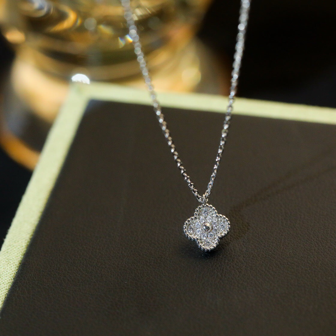 [GALE]CLOVER MINI 9,5MM ANHÄNGER MIT DIAMANT