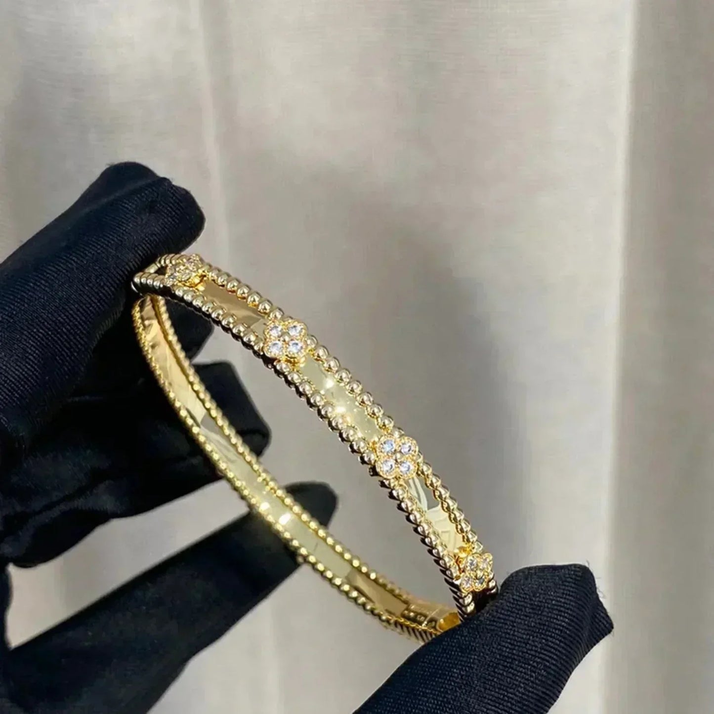 [GALE]Clover Armband 4mm Diamanten