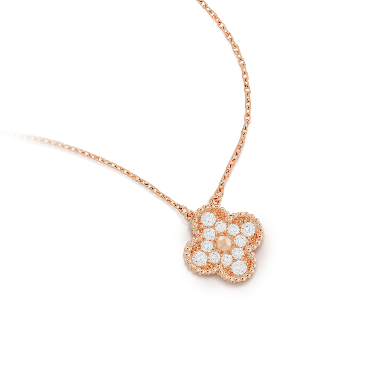 [GALE]CLOVER 15MM DIAMANT EINZELNE BLUMEN-KETTE