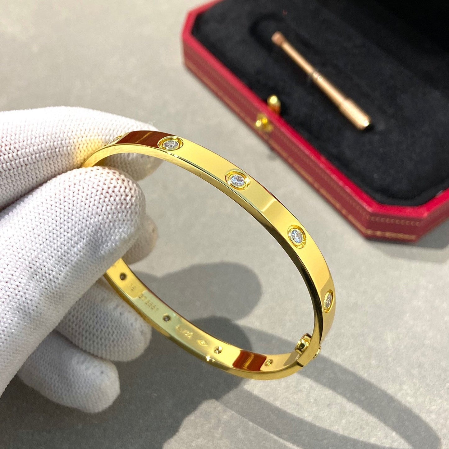 [GALE]LOVE BRACELET 6.1MM 10 DIAMONDS