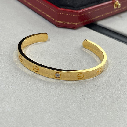 [GALE] LOVE ARMBAND 6,1 MM 1 DIAMANT OFFENES MANSCHETTE 