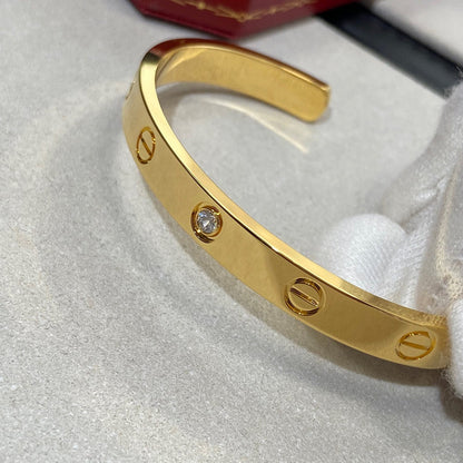 [GALE] LOVE ARMBAND 6,1 MM 1 DIAMANT OFFENES MANSCHETTE 