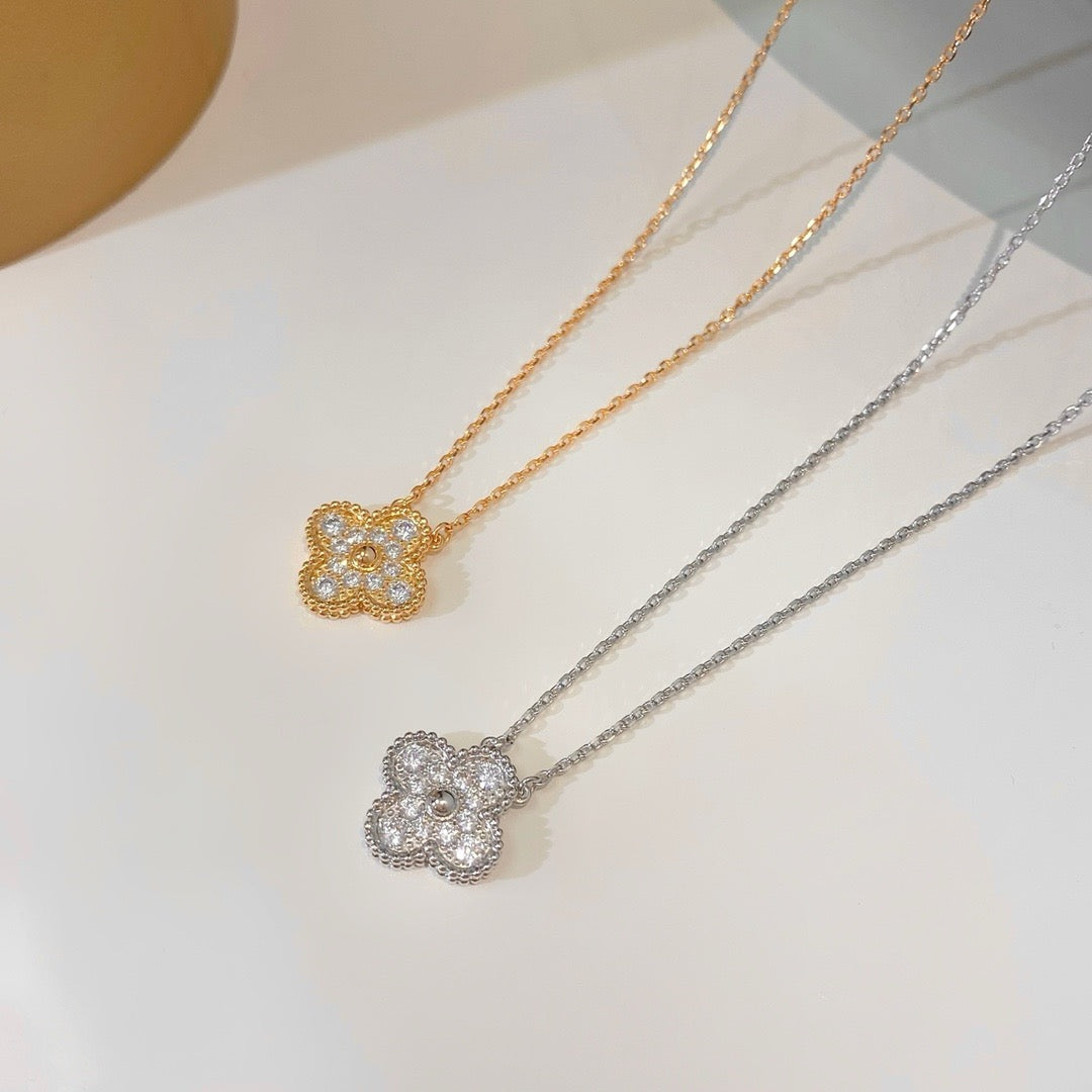 [GALE]CLOVER 15MM DIAMANT EINZELNE BLUMEN-KETTE