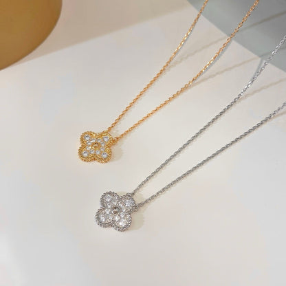 [GALE]CLOVER 15MM DIAMANT EINZELNE BLUMEN-KETTE