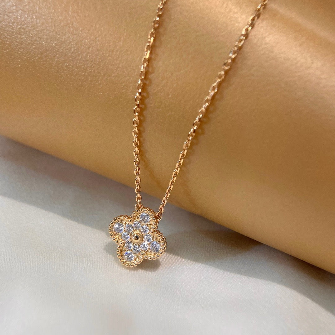 [GALE]CLOVER 15MM DIAMANT EINZELNE BLUMEN-KETTE