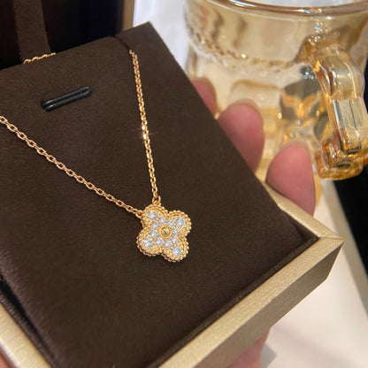 [GALE]CLOVER 15MM DIAMANT EINZELNE BLUMEN-KETTE