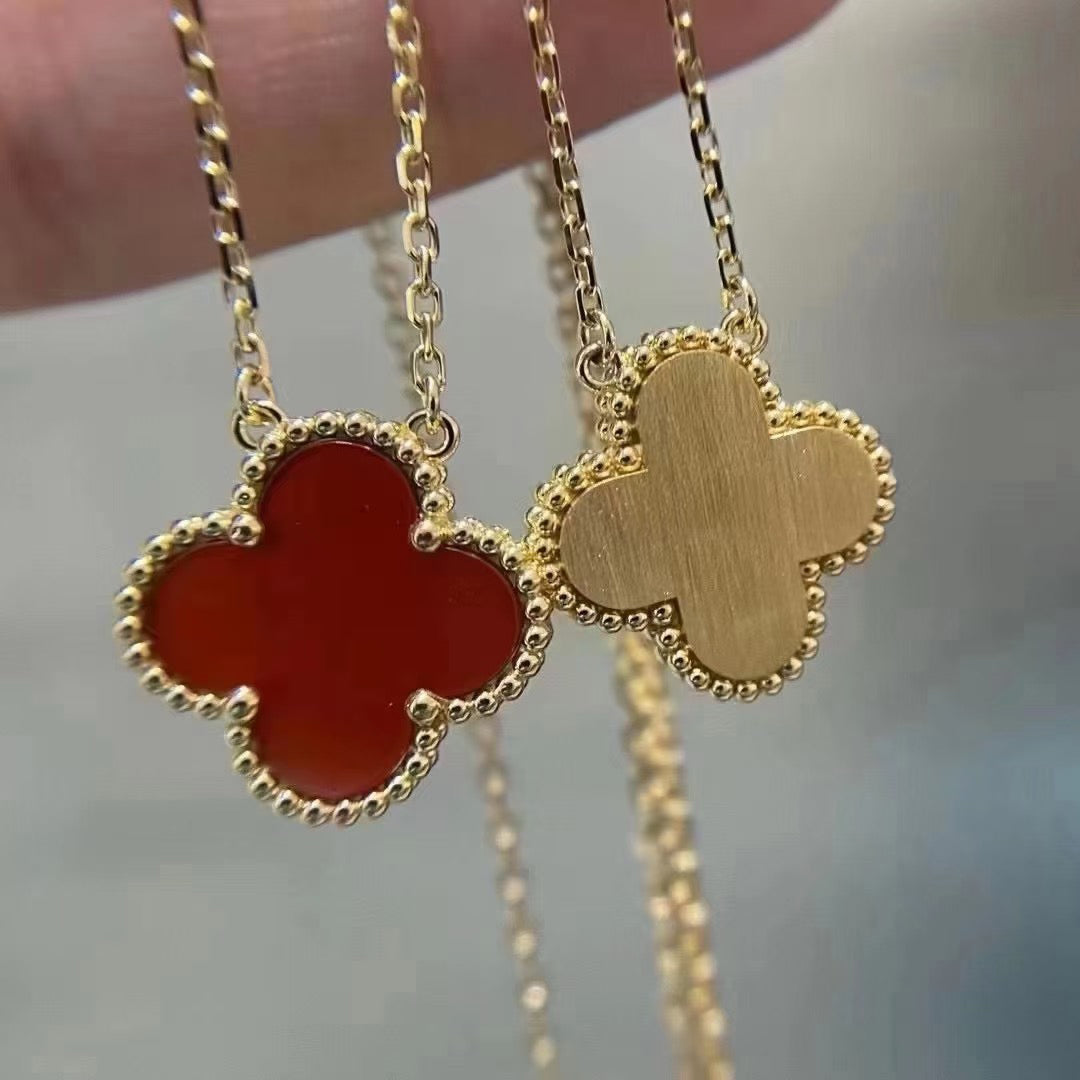 [GALE]CLOVER 15MM CARNELIAN EINZELBLÜTEN-KETTE