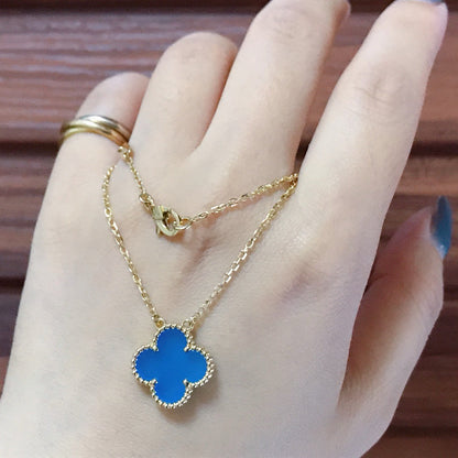 [GALE]CLOVER 15MM BLAUER ACHAT-KETTE