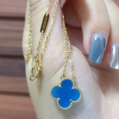 [GALE]CLOVER 15MM BLAUER ACHAT-KETTE