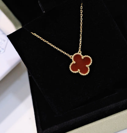 [GALE]CLOVER 15MM CARNELIAN EINZELBLÜTEN-KETTE