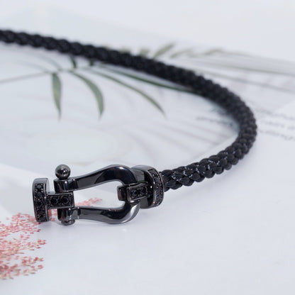 [GALE]FORCE LARGE SERIES HORSESHOE BLACK SAMURAI BRACELET