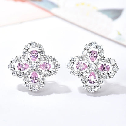 [GALE]Creolen mit Diamantmotiv, 16 mm