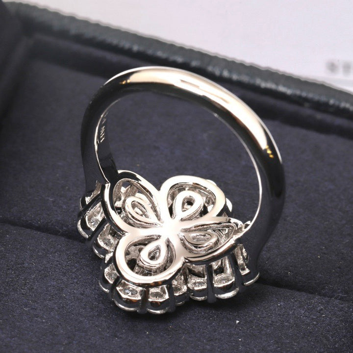 [GALE] Loop-Ring mit Vollmotiv-Diamant, 16 mm, Silber