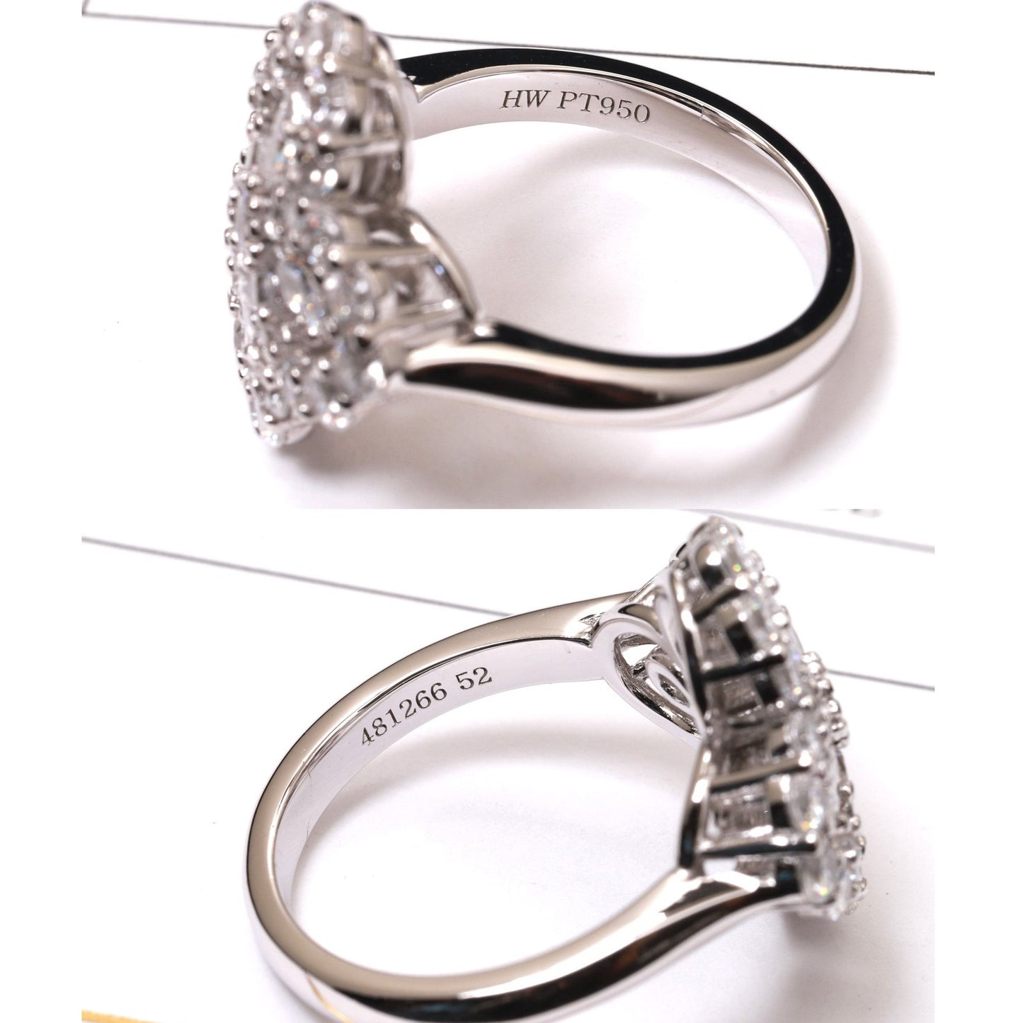 [GALE] Loop-Ring mit Vollmotiv-Diamant, 16 mm, Silber