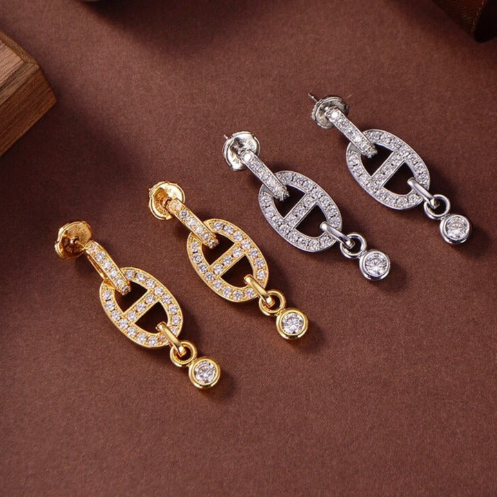 [GALE]HM KETTEN-DIAMANT-OHRRINGE