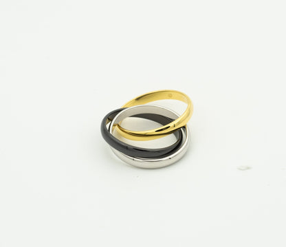 [GALE]TRINITY RING BLACK GOLD SILVER