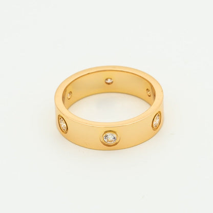 [GALE] Liebesring 5,5 mm, 6 Diamanten, Roségold