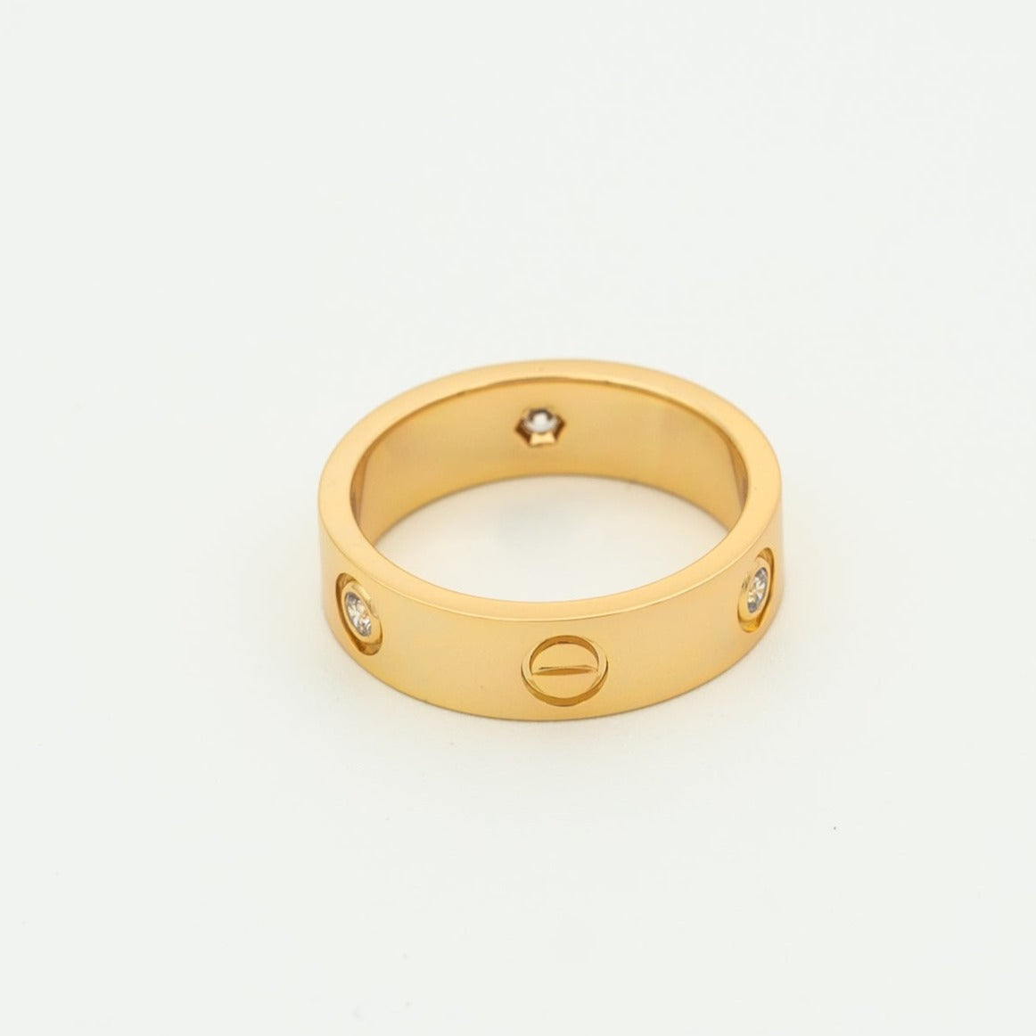 [GALE] Liebesring 5,5 mm, 3 Diamanten, Roségold