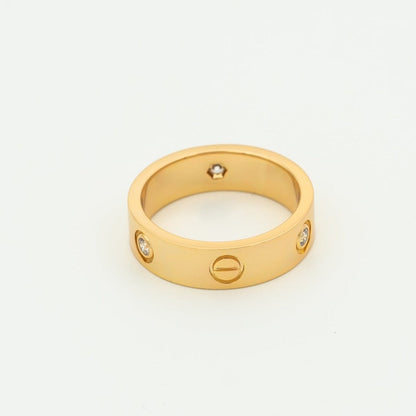 [GALE] Liebesring 5,5 mm, 3 Diamanten, Roségold