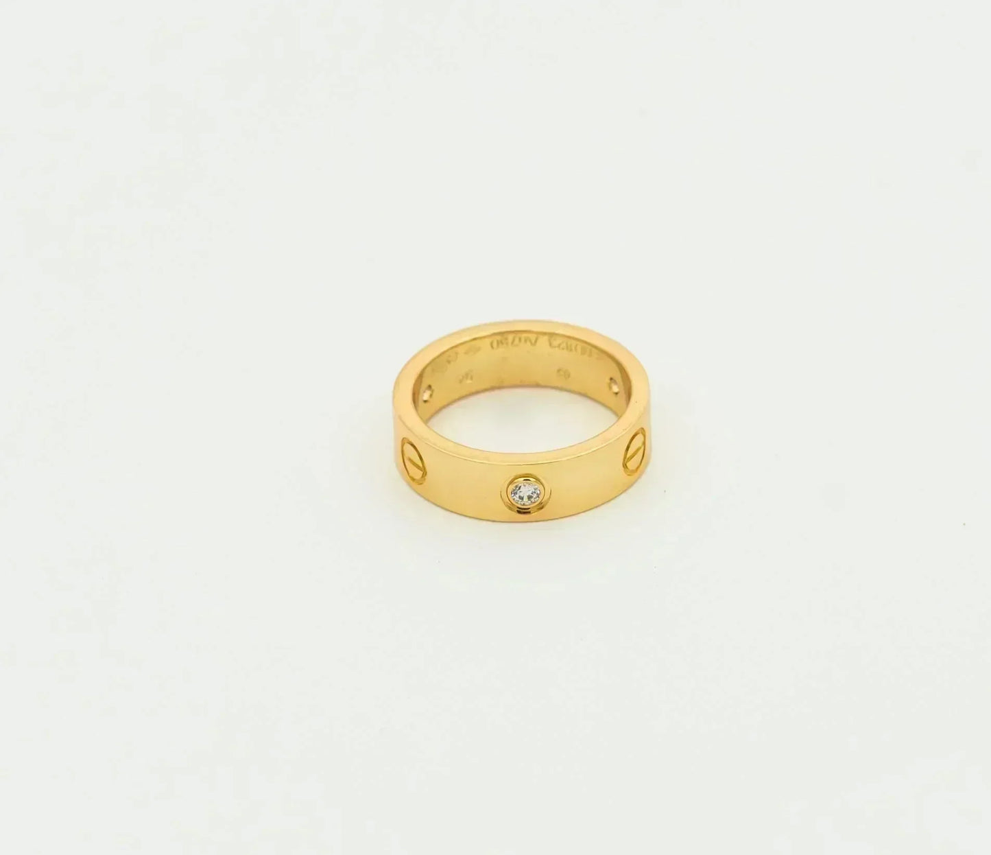 [GALE] Liebesring 5,5 mm, 3 Diamanten, Gold