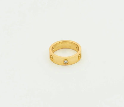 [GALE] Liebesring 5,5 mm, 3 Diamanten, Gold