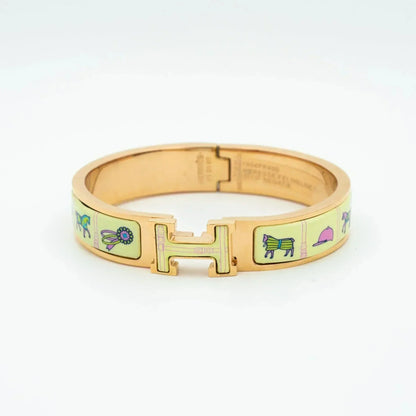 [GALE]H Armband aus roségoldener Keramik, cremefarben