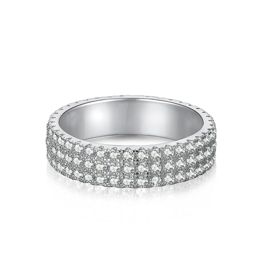 [GALE]Dainty Round Cut Tennis Ring
