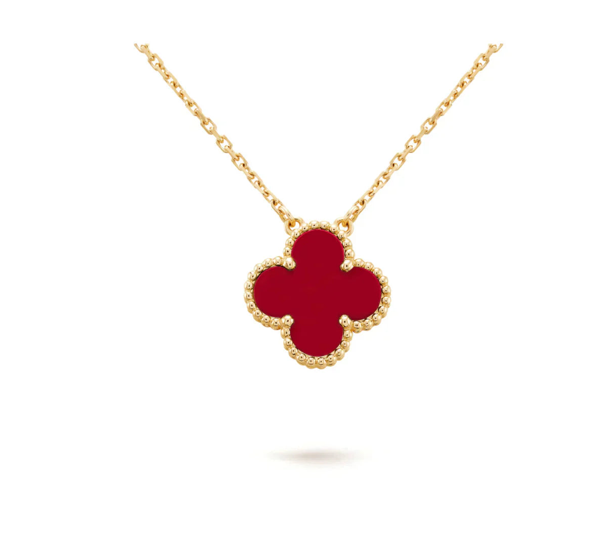 [GALE]CLOVER 15MM CARNELIAN EINZELBLÜTEN-KETTE