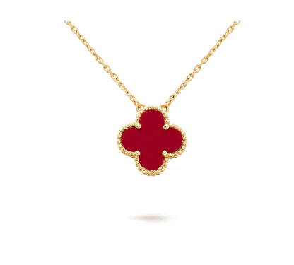 [GALE]CLOVER 15MM CARNELIAN EINZELBLÜTEN-KETTE