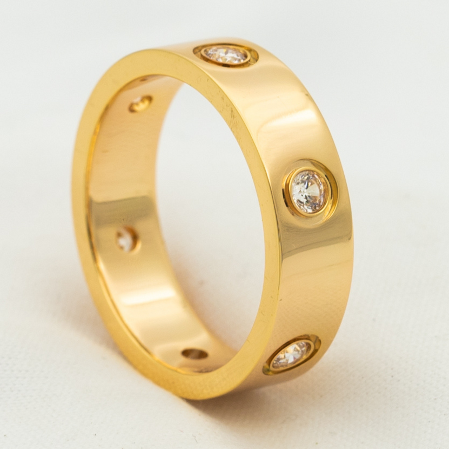 [GALE] Liebesring 5,5 mm, 6 Diamanten, Roségold