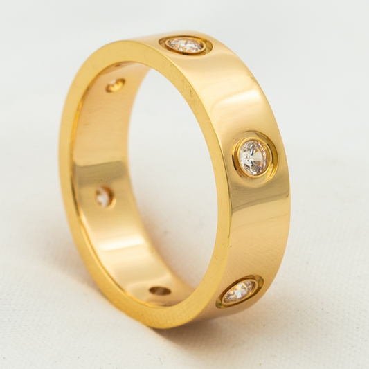 [ゲイル]ラブリング 5.5mm 6ダイヤモンド ピンクゴールド