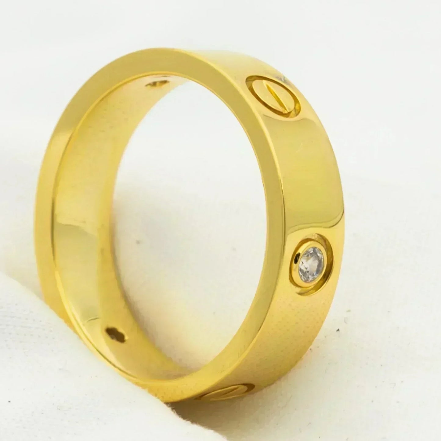 [GALE] Liebesring 5,5 mm, 3 Diamanten, Gold