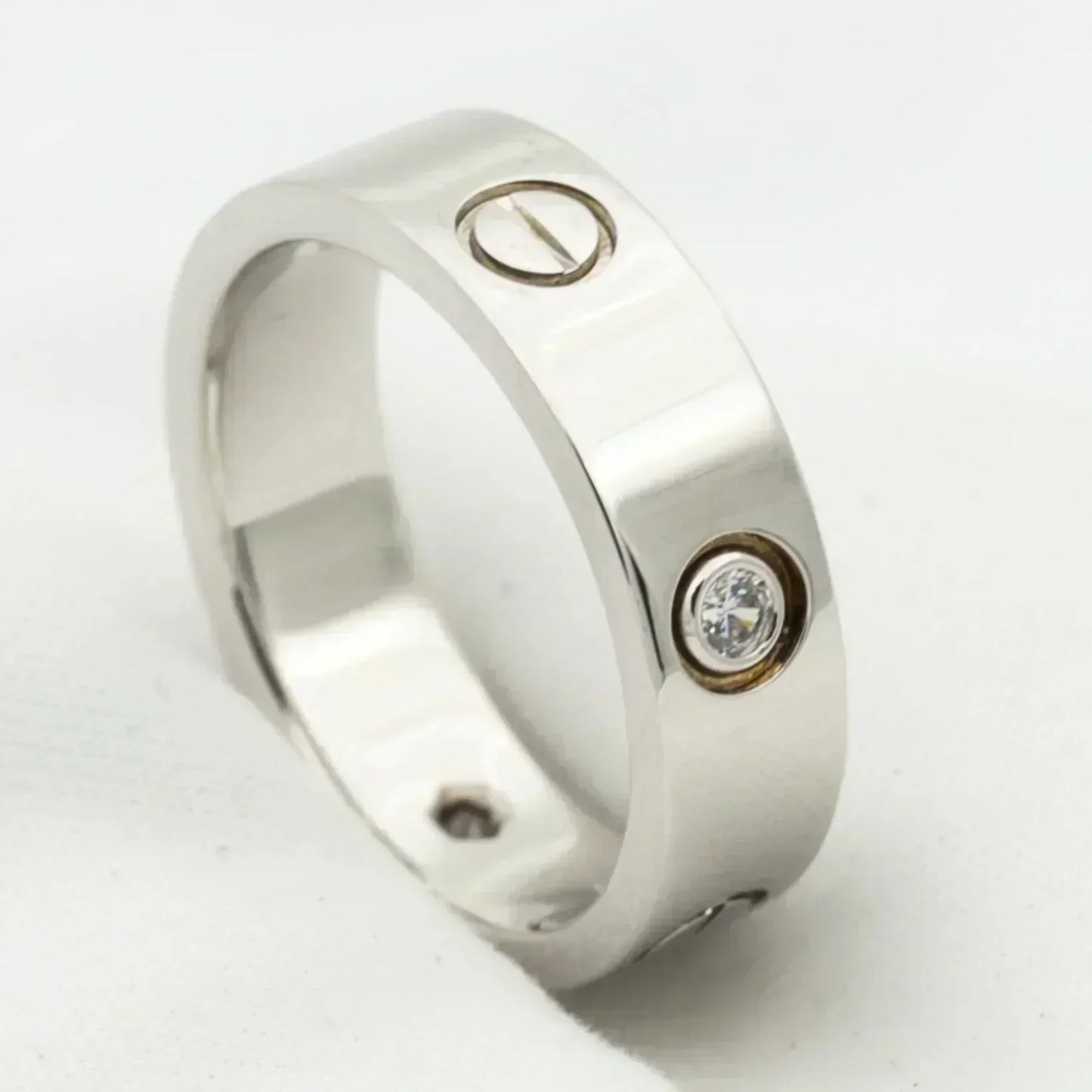 [GALE] Liebesring 5,5 mm 3 Diamanten Silber