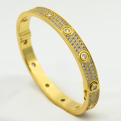 [GALE] LOVE ARMBAND 6,1 MM DIAMANT-PAVED 10 GROSSE DIAMANTEN
