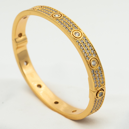 [GALE] LOVE ARMBAND 6,1 MM DIAMANT-PAVED 10 GROSSE DIAMANTEN
