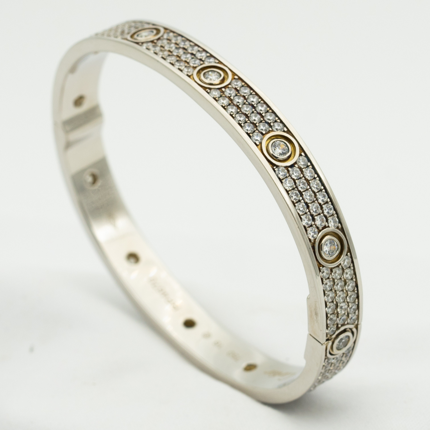 [GALE] LOVE ARMBAND 6,1 MM DIAMANT-PAVED 10 GROSSE DIAMANTEN