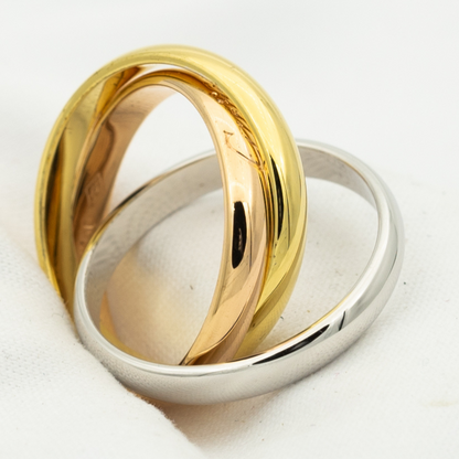 [GALE]TRINITY RING GOLD PINK GOLD SILVER