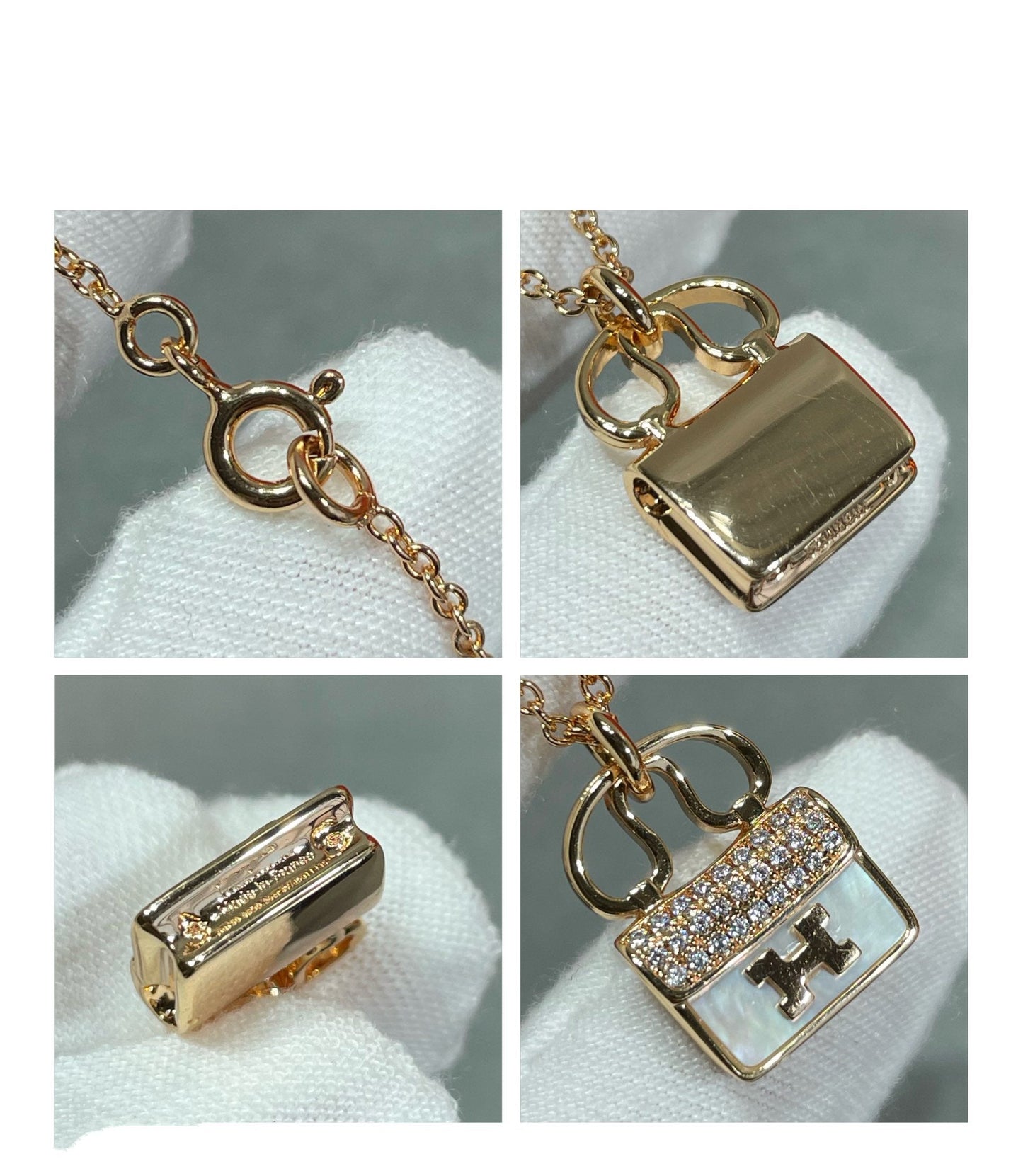[GALE]H CIRCE MOISSANIT-ANHÄNGER-KETTE GOLD