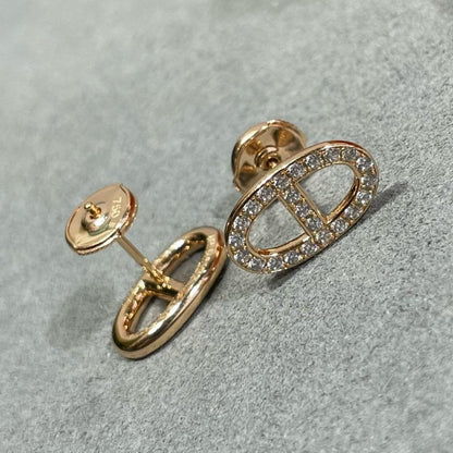 [GALE]HM Ohrstecker mit Volldiamanten in Schweinenase