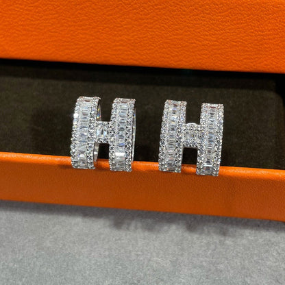 [GALE]H Ohrstecker mit silbernen Diamanten